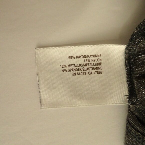 Old Navy Gray Silver Metallic Tank Top Women Size L Party Casual Stretch Fitted - Picture 4 of 8